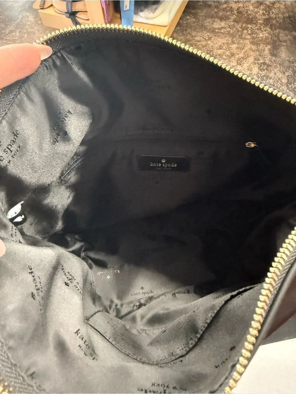 Kate Spade The Little Better Black Nylon Duffle Crossbody Shoulder Bag